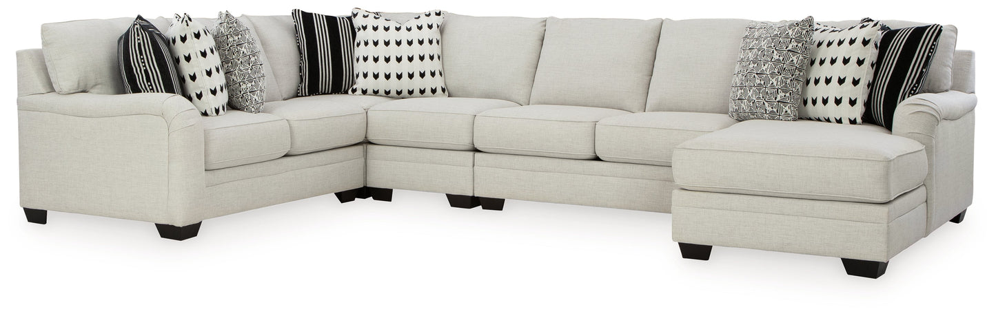 Huntsworth Dove Gray 5pc Sectional with Chaise