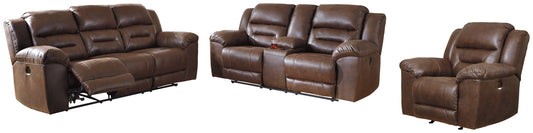 Stoneland Brown Power Reclining Sofa, Loveseat and Recliner