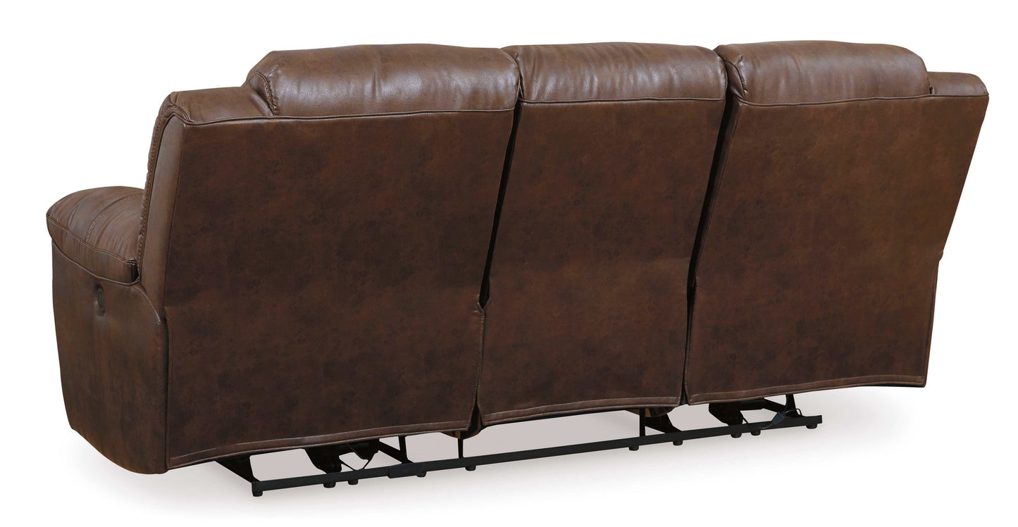 Stoneland Chocolate Reclining Sofa