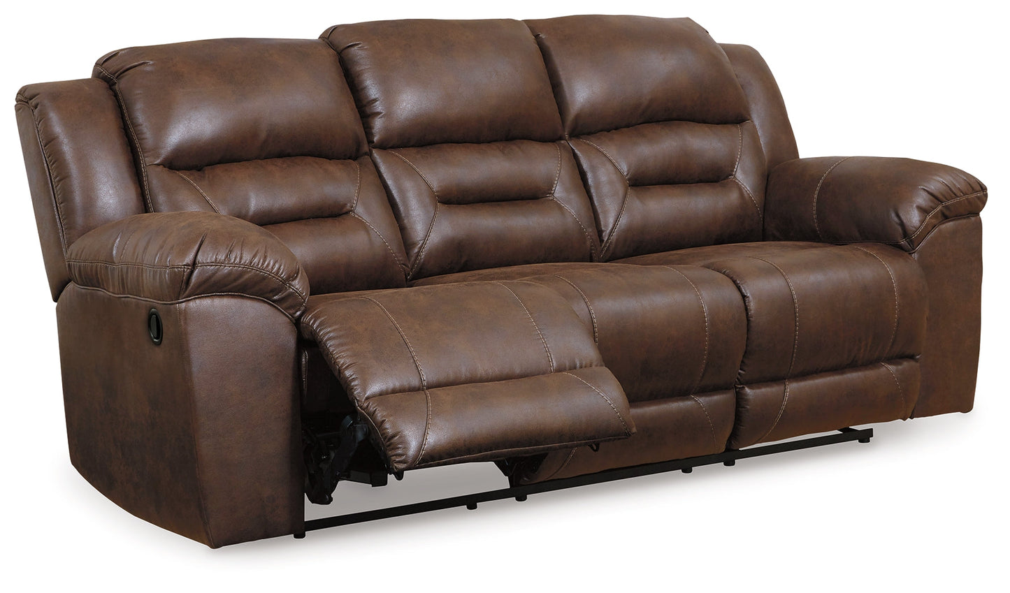 Stoneland Brown Reclining Sofa, Loveseat and Recliner