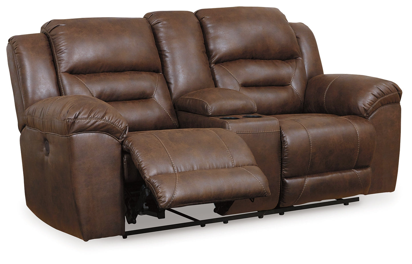 Stoneland Brown Power Reclining Sofa and Loveseat