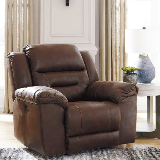 Stoneland Chocolate Power Rocker Recliner