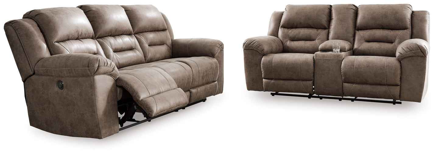 Stoneland Fossil Power Reclining Sofa and Loveseat