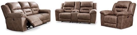 Stoneland Fossil Power Reclining Sofa, Loveseat and Recliner