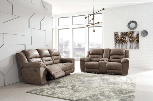 Stoneland Fossil Manual Reclining Living Room Set / 2pc