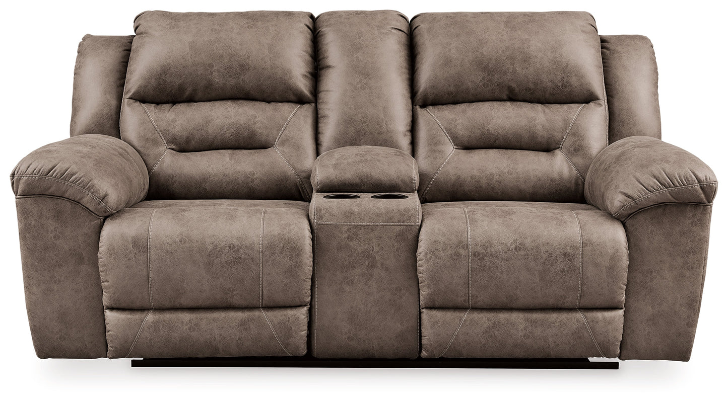 Stoneland Fossil Power Reclining Loveseat with Console