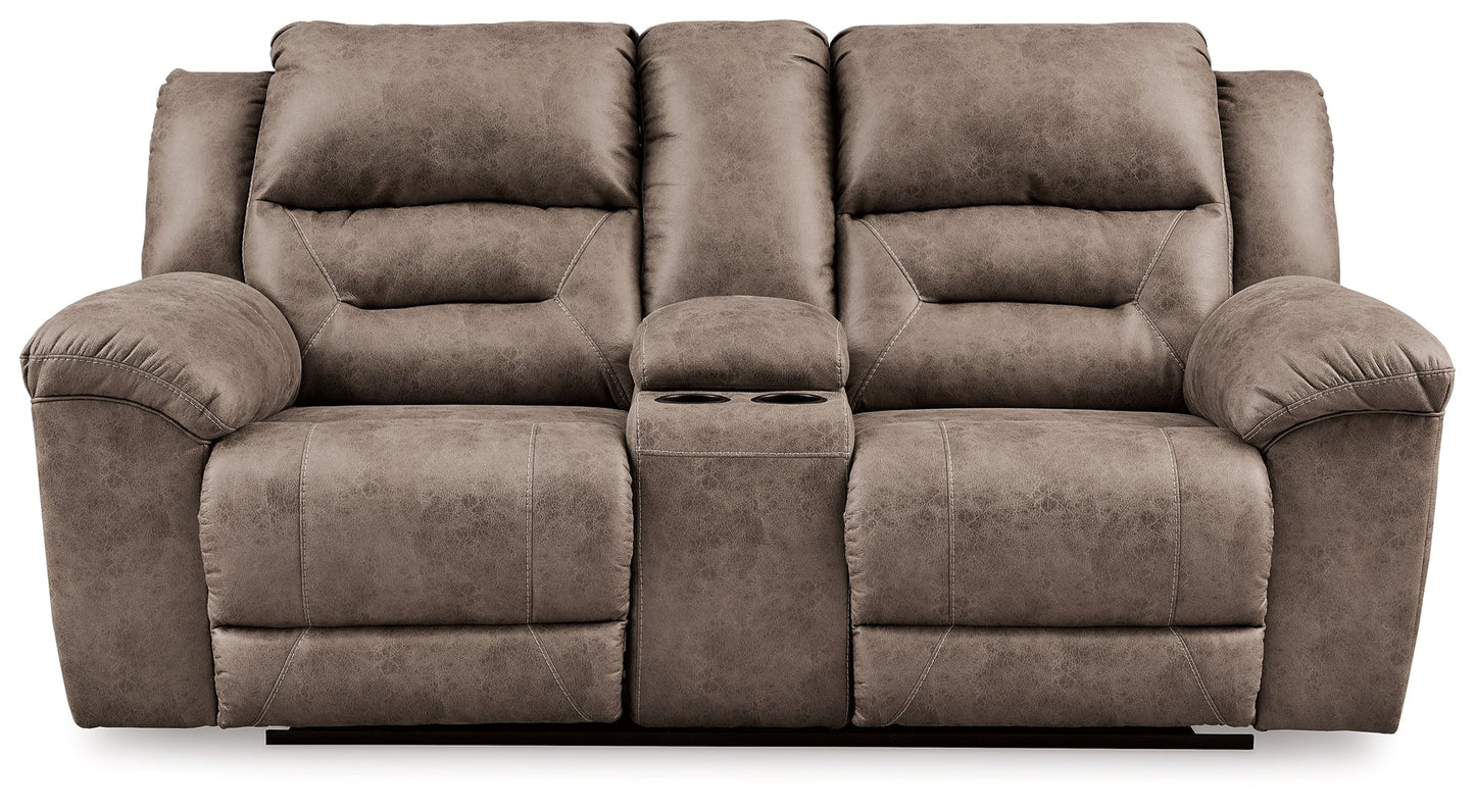 Stoneland Fossil Reclining Sofa and Power Reclining Loveseat