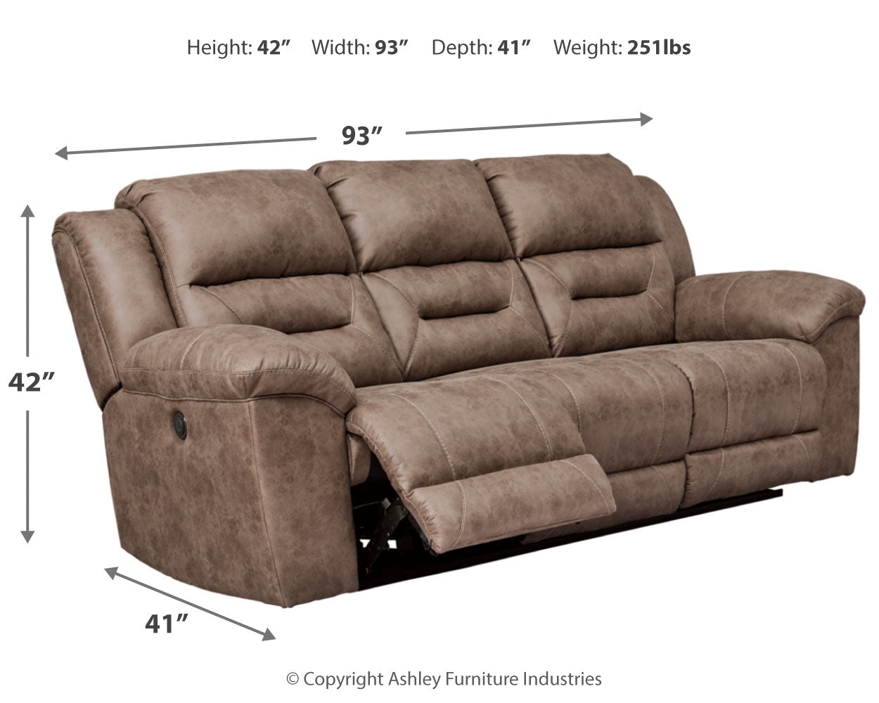 Stoneland Fossil Power Reclining Sofa, Loveseat and Recliner