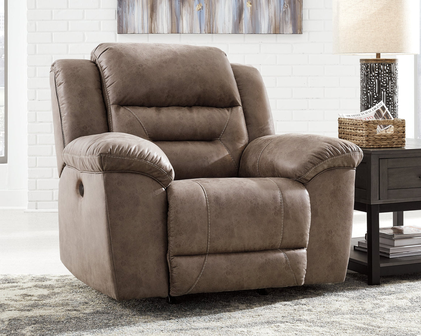 Stoneland Fossil Reclining Loveseat and Power Recliner