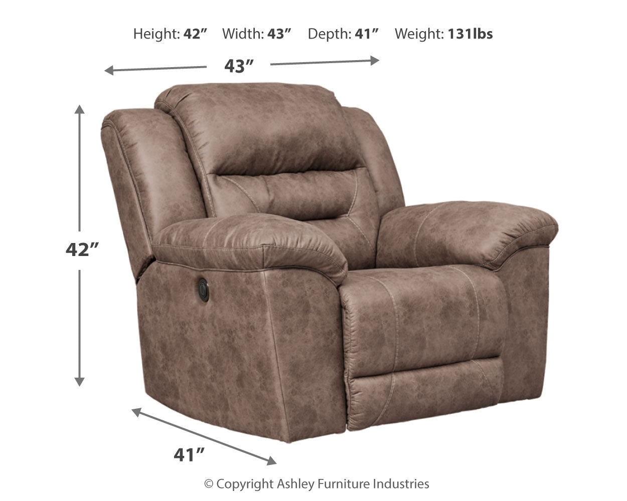 Stoneland Fossil Reclining Loveseat and Power Recliner