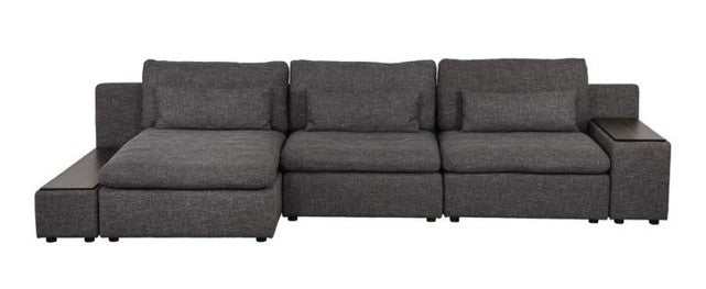 Divani Casa Paseo Charcoal Modular Sectional Sofa w/ Console Create your own Style - Ornate Home