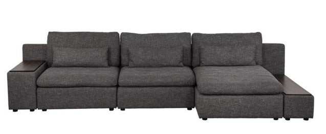 Divani Casa Paseo Charcoal Modular Sectional / 3pc - Ornate Home