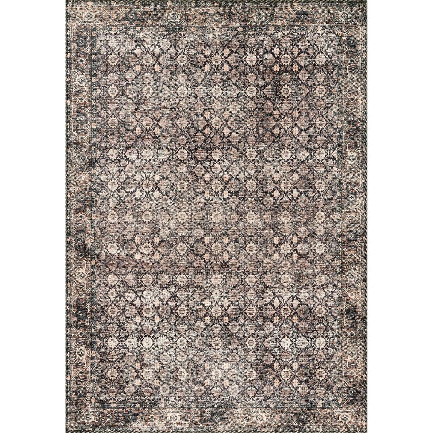 Rain Persian Wood Distressed Vintage Non-Slip Indoor Area Rug / 5'x7 - Ornate Home