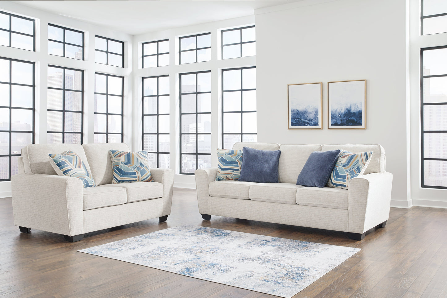 Cashton Snow Sofa and Loveseat