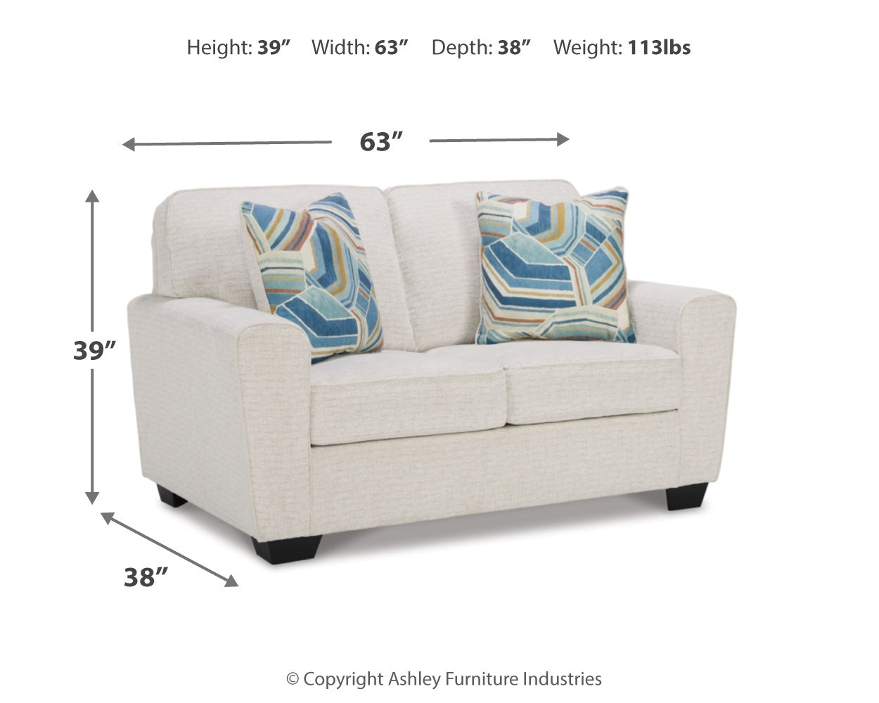 Cashton Snow Sofa and Loveseat