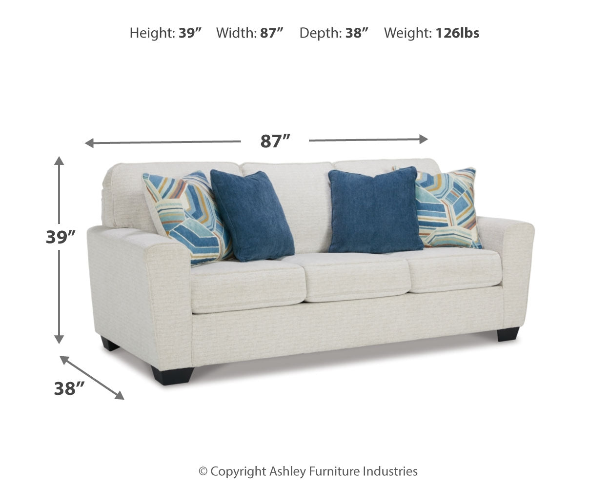 Cashton Snow Sofa and Loveseat