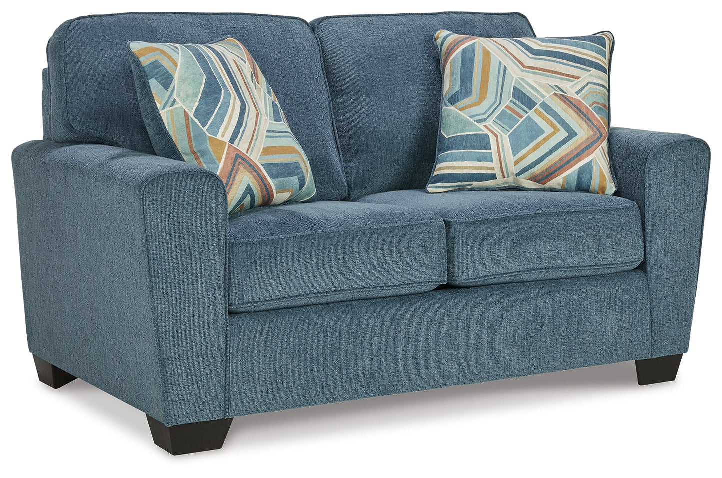 Cashton Blue Sofa, Loveseat, Chair and Ottoman