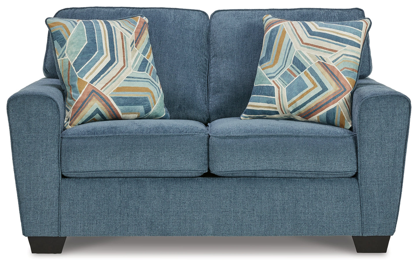 Cashton Blue Sofa, Loveseat, Chair and Ottoman