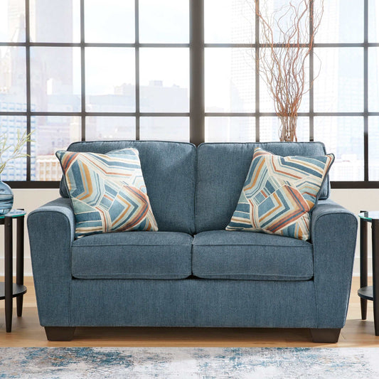 Cashton Blue Loveseat