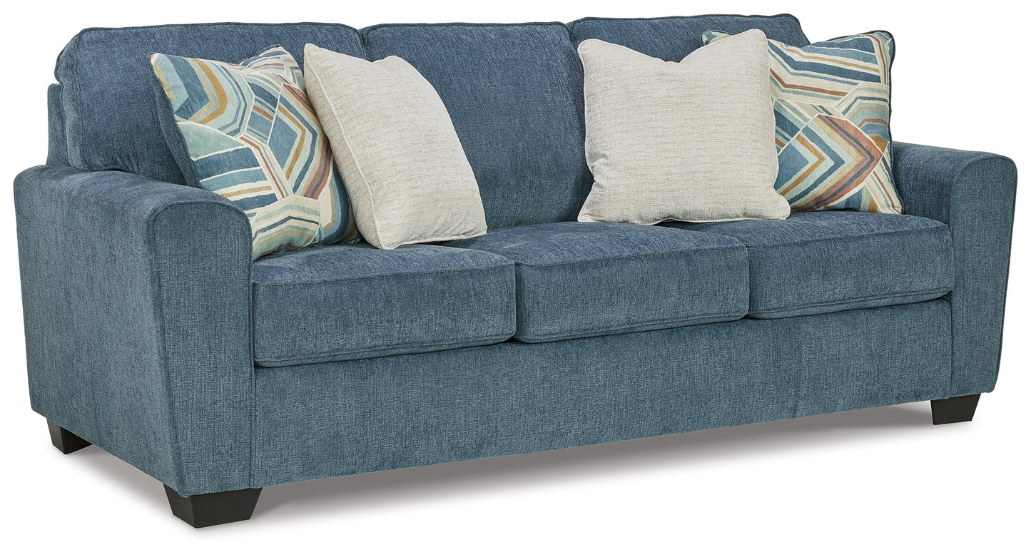 Cashton Blue Sofa and Loveseat