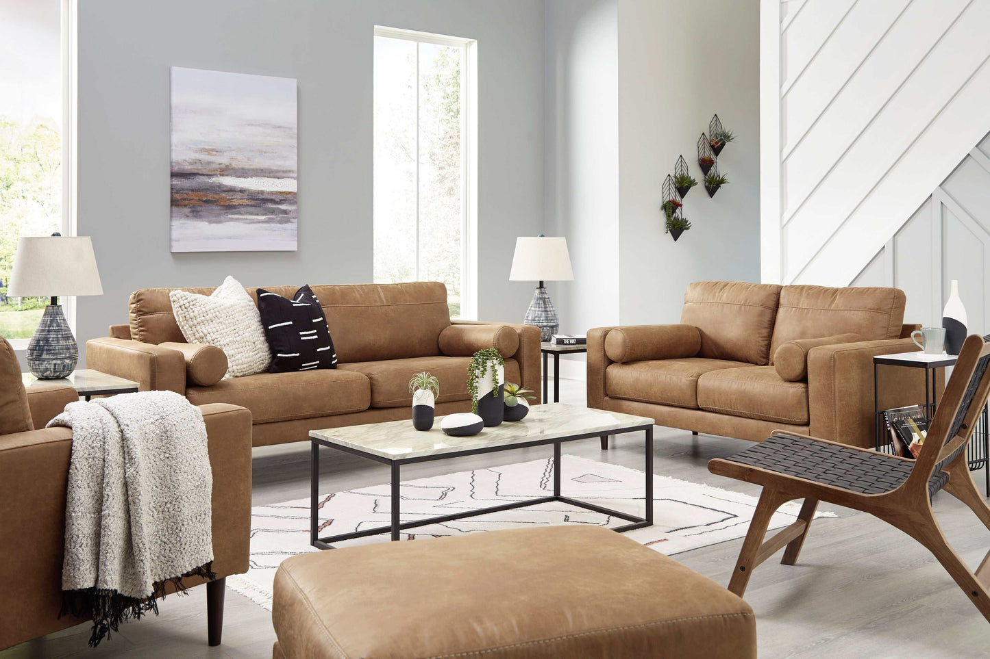 Telora Caramel Living Room Sets