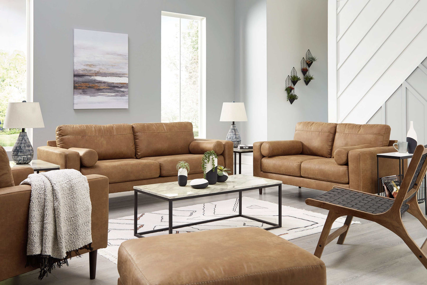 Telora Caramel Living Room Sets