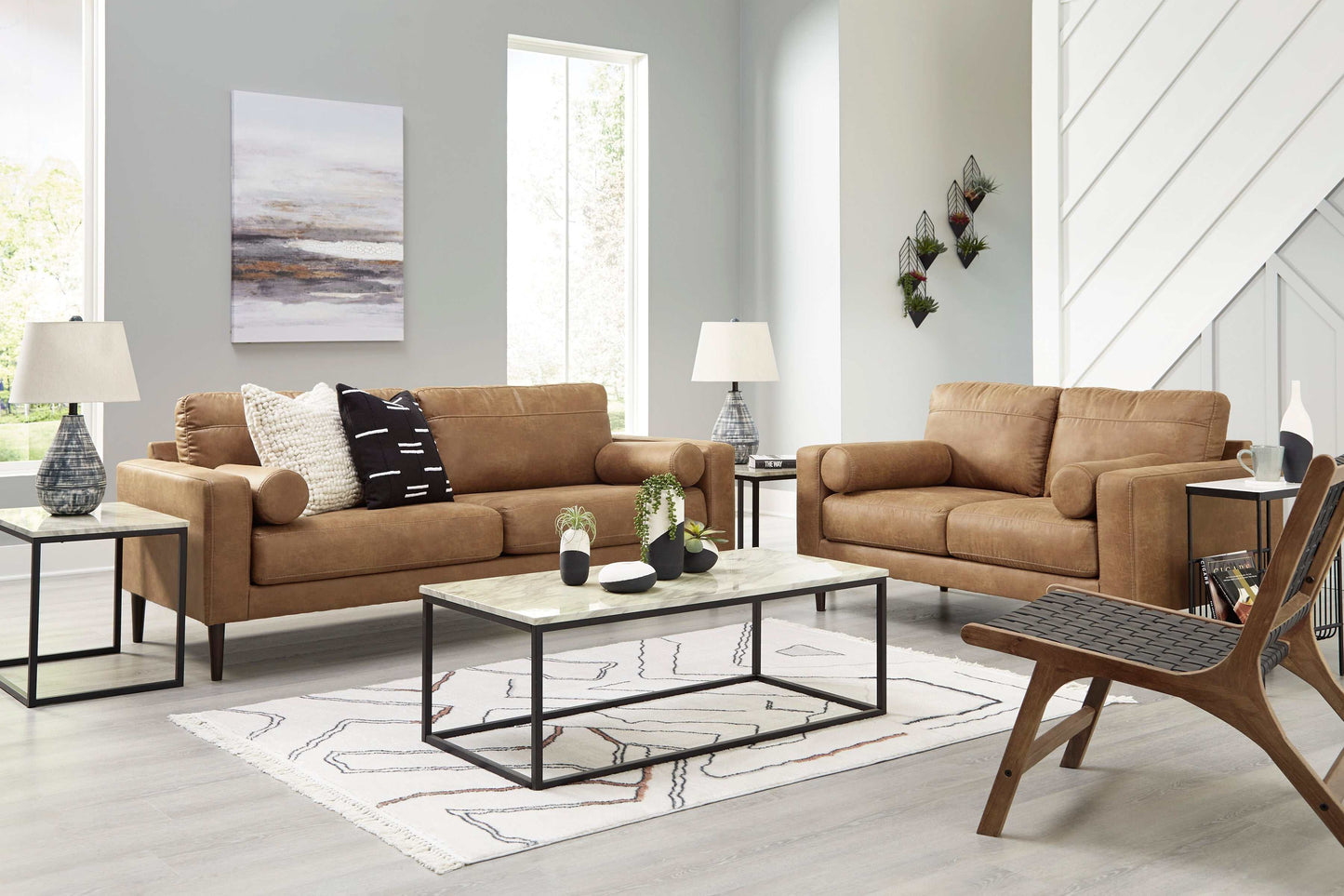 Telora Caramel Living Room Sets