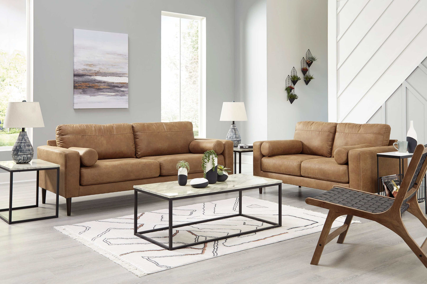 Telora Caramel Living Room Sets