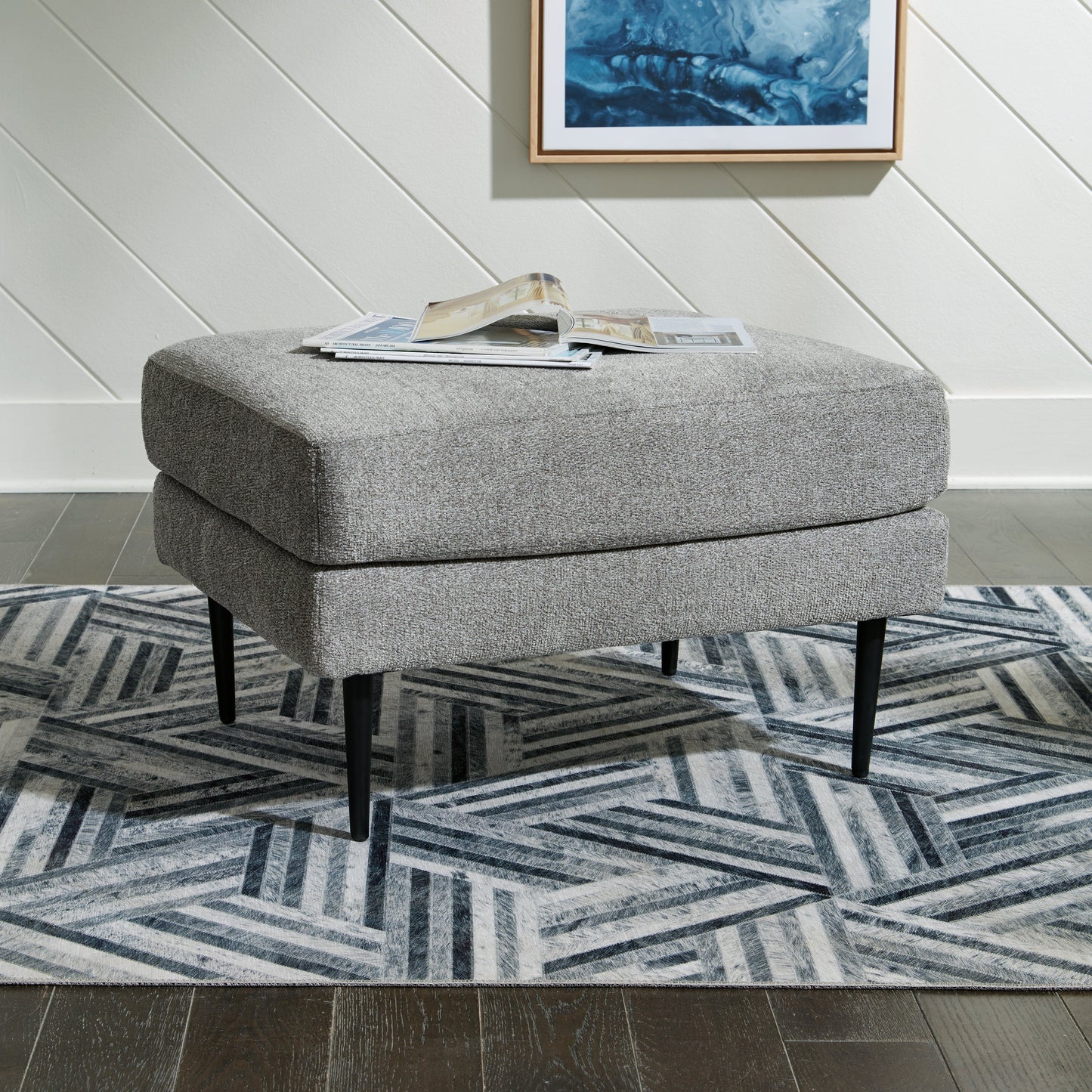 Hazela Charcoal Chair and Ottoman