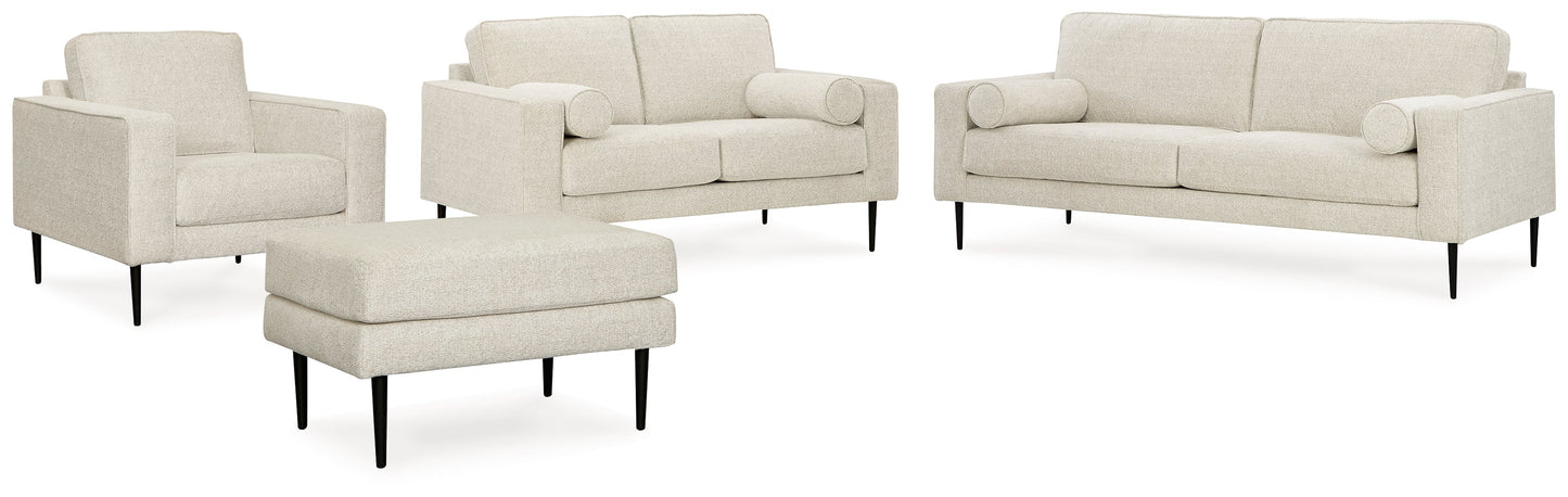 Hazela Sandstone Sofa, Loveseat, Chair and Ottoman