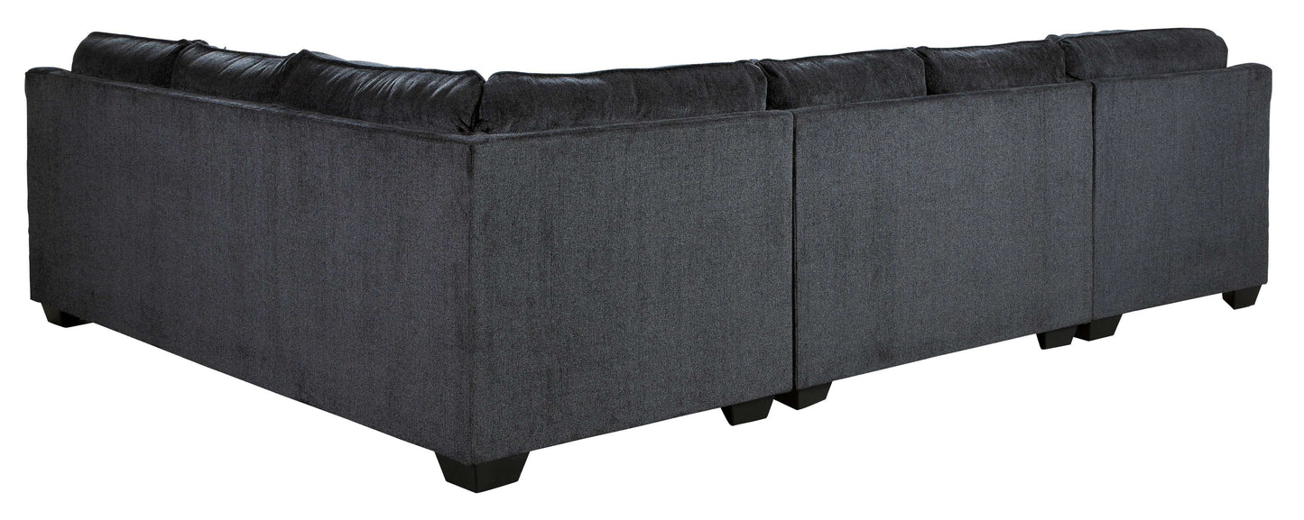 Eltmann Slate 3pc Sectional Sofa w/ LAF Chaise