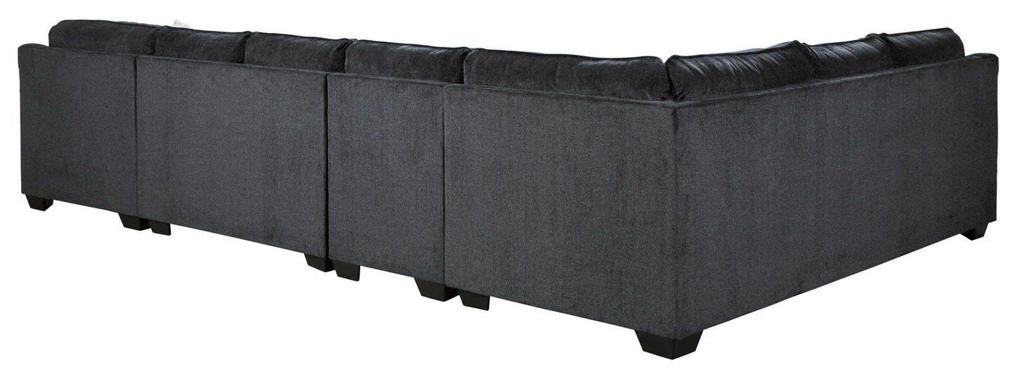 Eltmann Slate 4pc Sectional Sofa w/ RAF Chaise