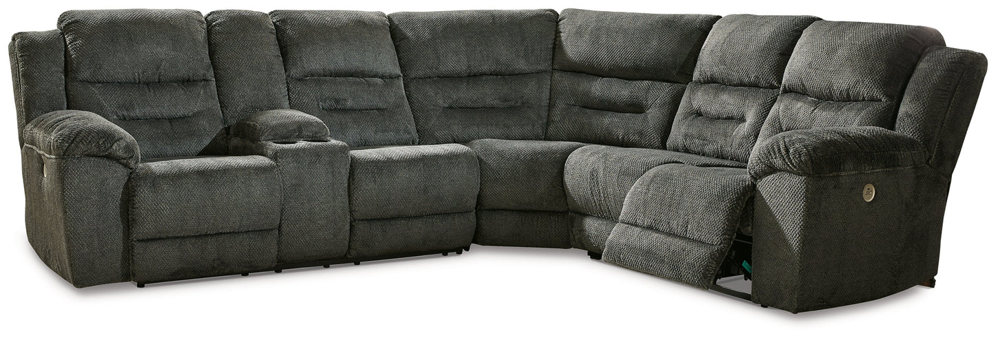 Nettington Smoke 3-Piece Power Reclining Sectional