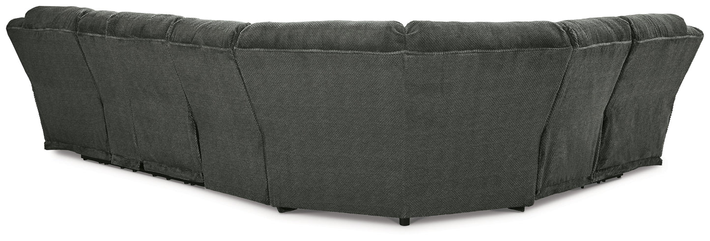 Nettington Smoke 4pc Power Reclining Sectional