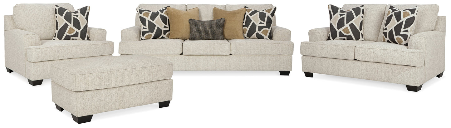 Heartcort Sofa, Loveseat, Oversized Chair and Ottoman