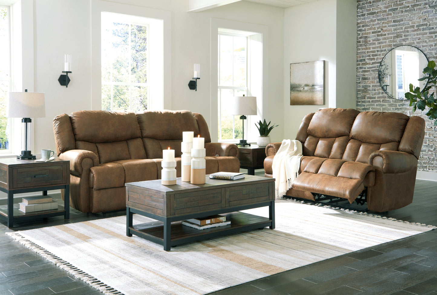 Boothbay Auburn Power Reclining Sofa and Loveseat