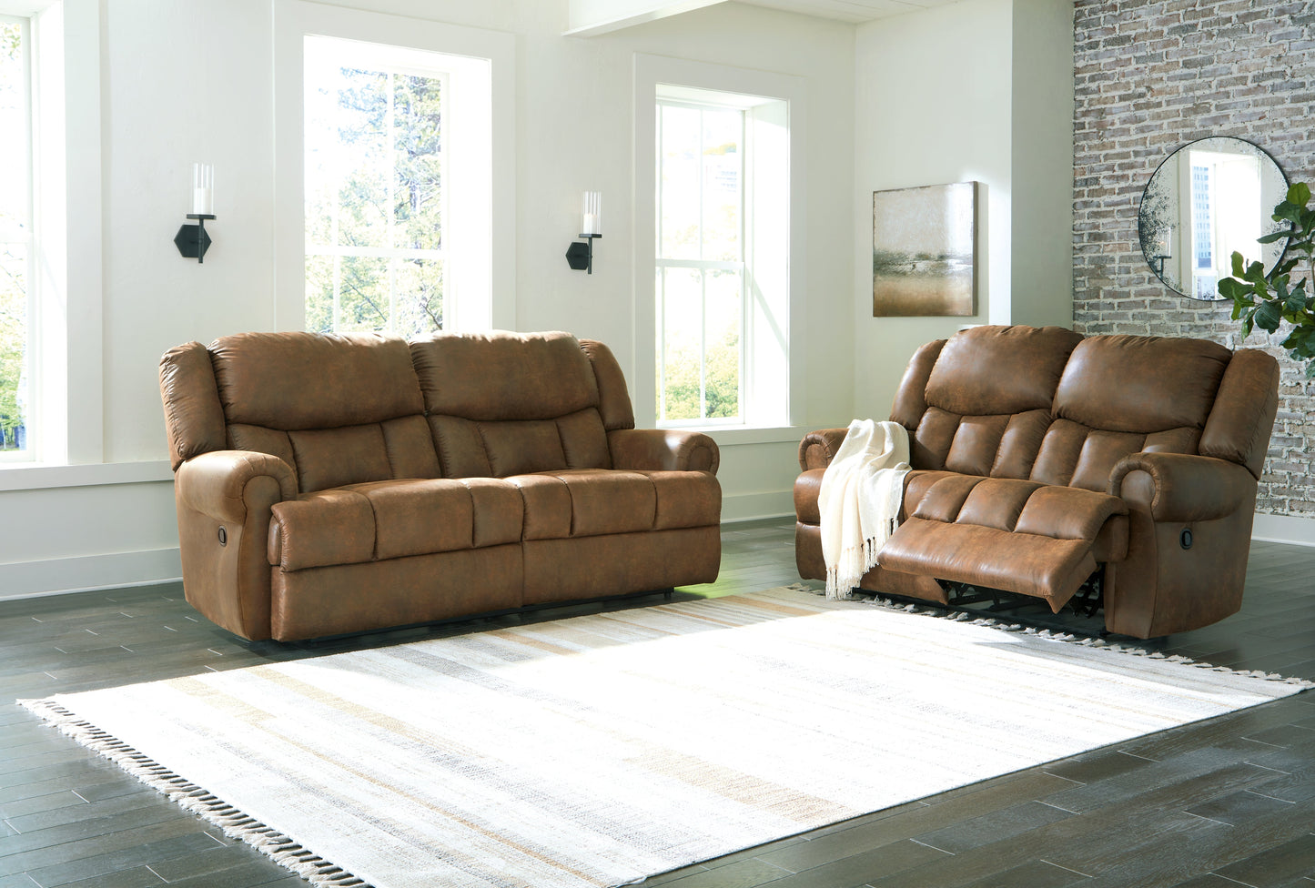 Boothbay Auburn Reclining Sofa and Loveseat