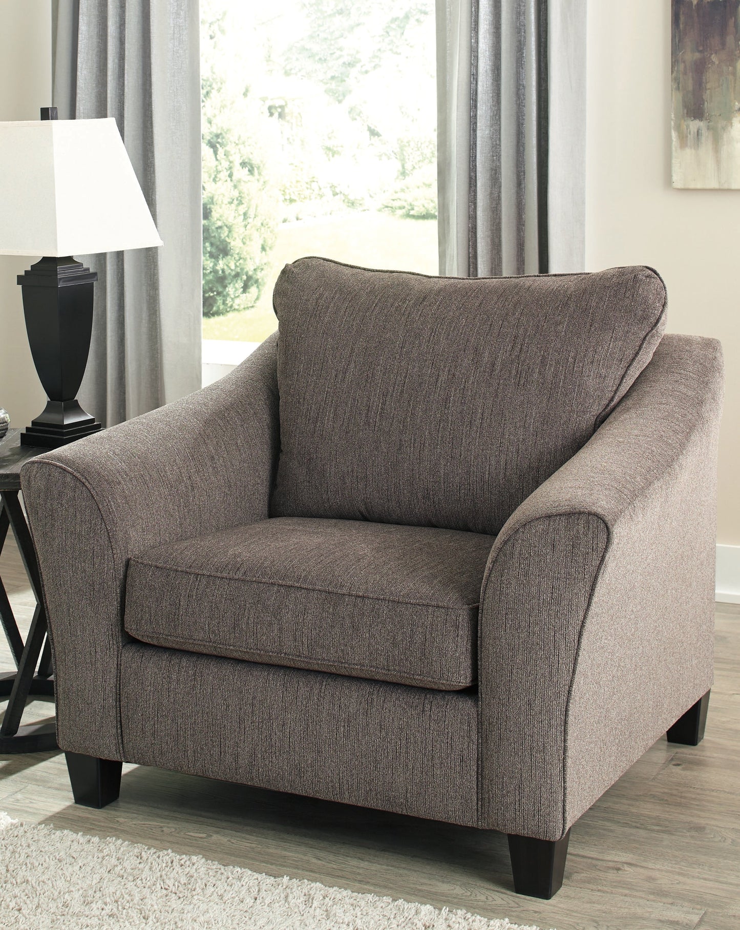 Nemoli Gray Chair and Ottoman