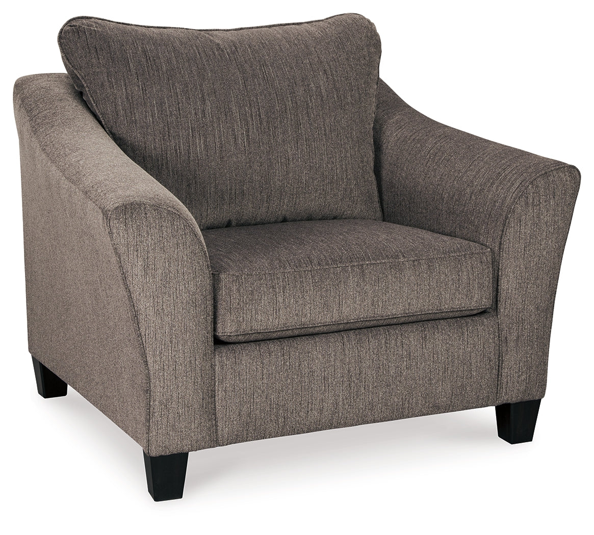 Nemoli Gray Chair and Ottoman