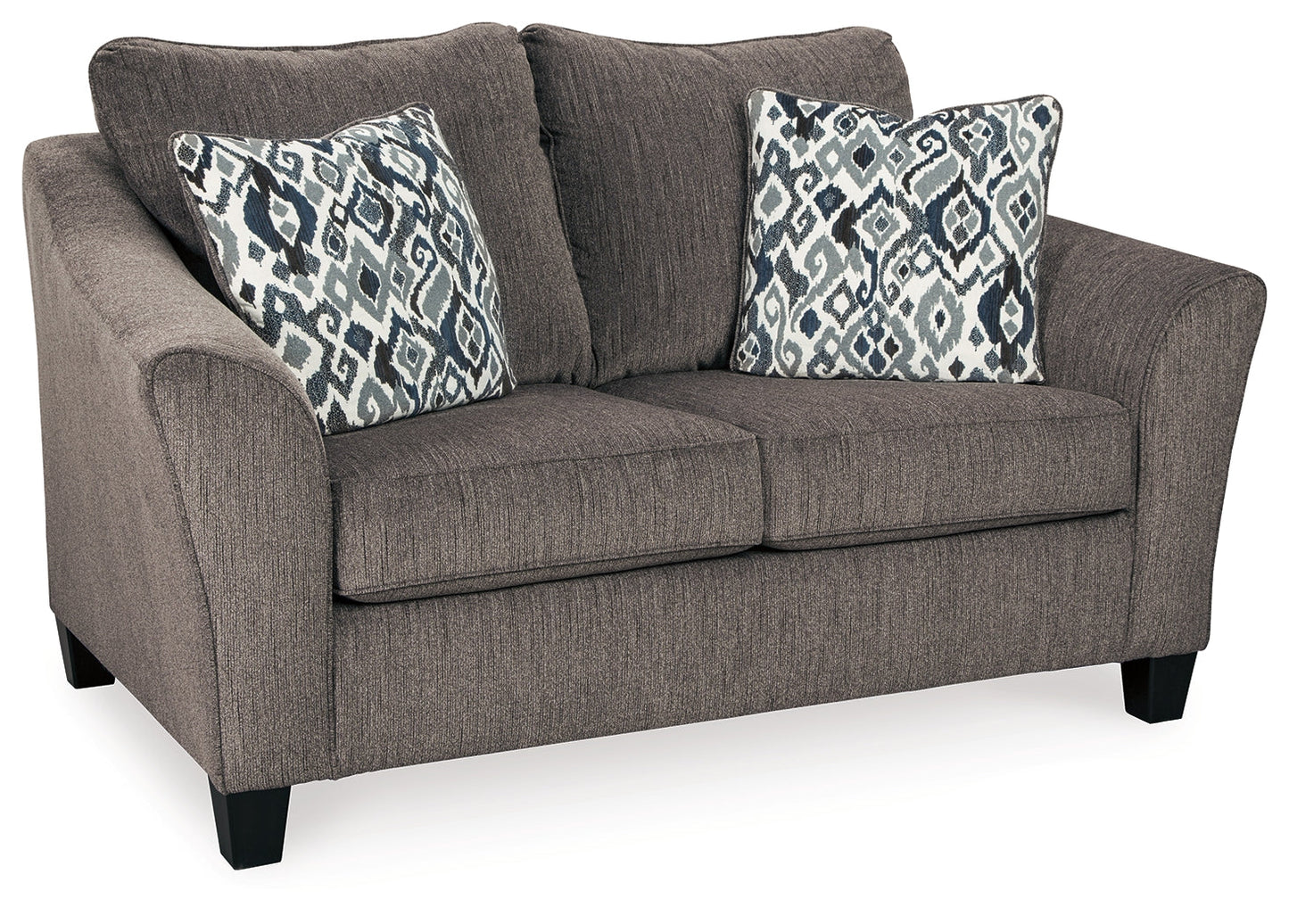 Nemoli Gray Loveseat, Chair, and Ottoman