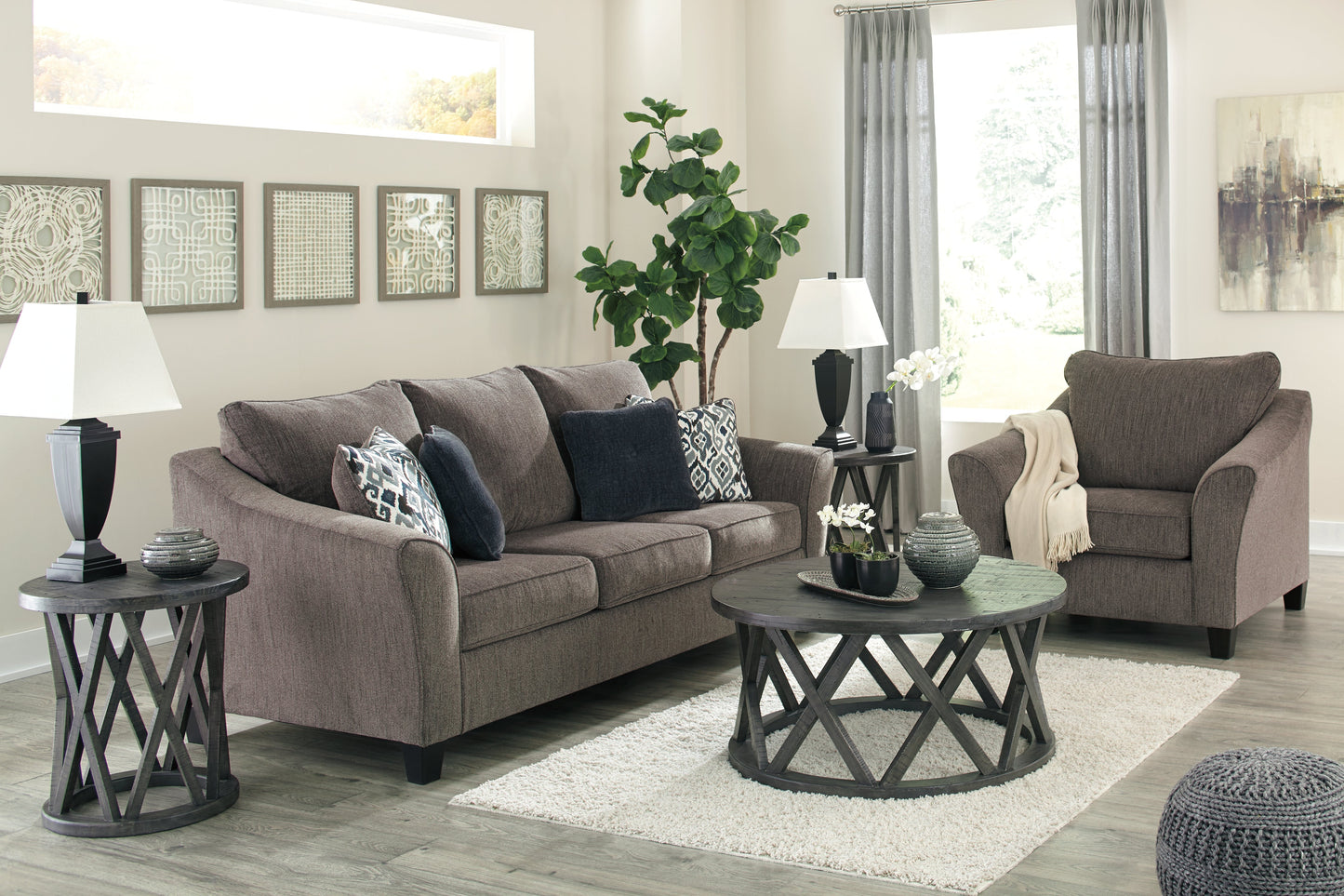 Nemoli Gray Sofa and Chair