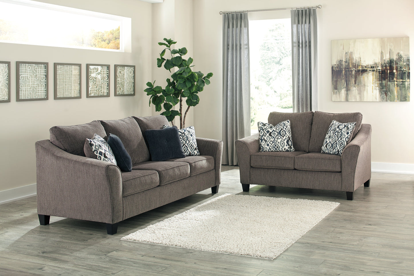 Nemoli Gray Sofa and Loveseat