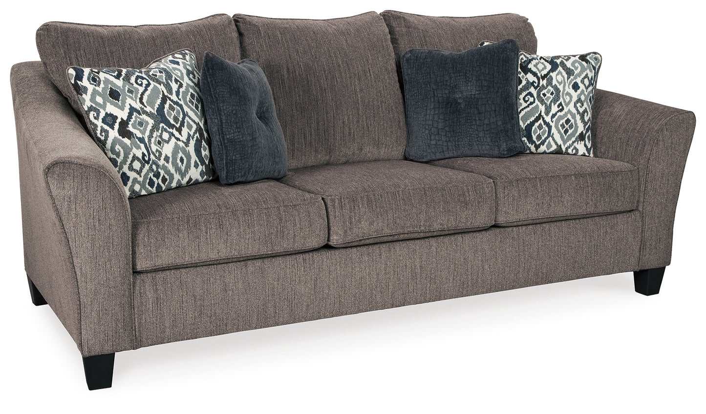 Nemoli Gray Sofa, Loveseat, Oversized Chair and Ottoman