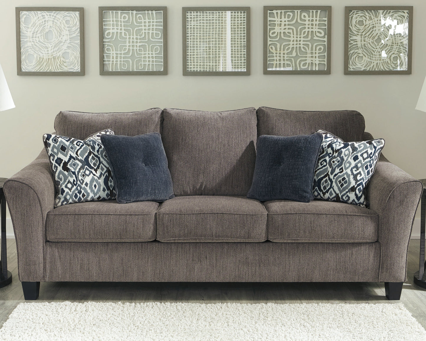 Nemoli Gray Sofa, Loveseat, Oversized Chair and Ottoman