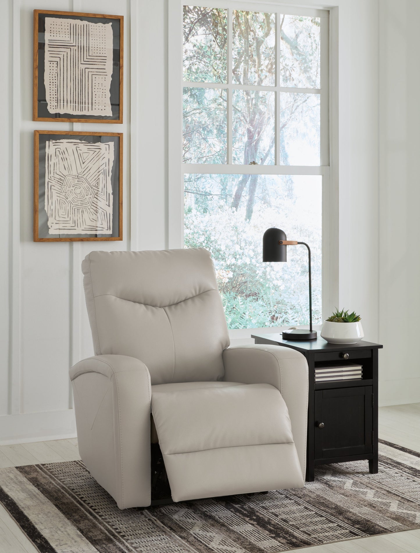 Ryversans Dove Gray Power Recliner