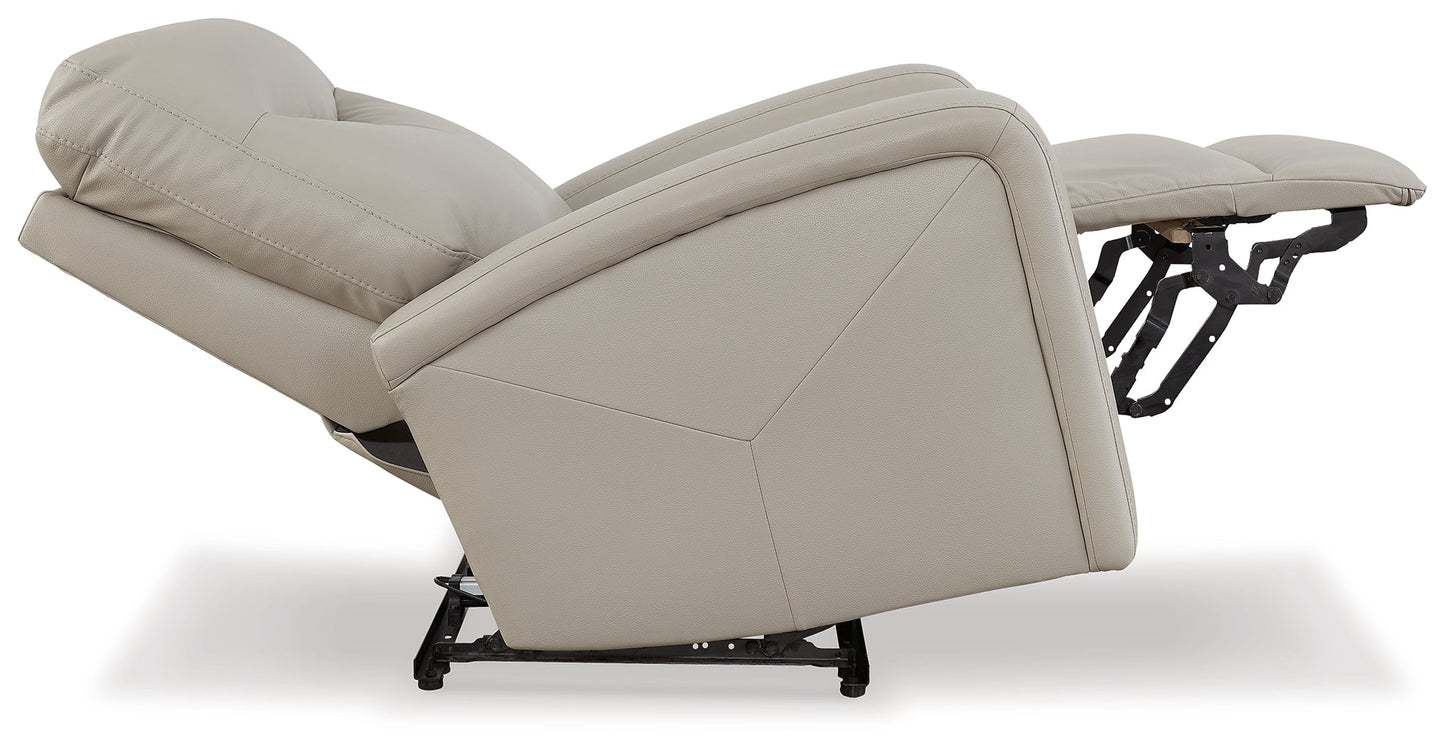 Ryversans Dove Gray Power Recliner