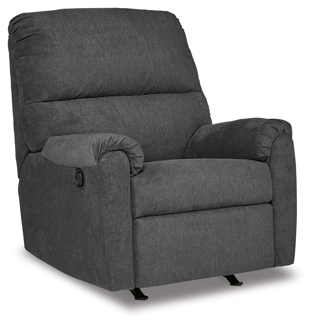 Miravel Gunmetal Sofa, Loveseat and Recliner