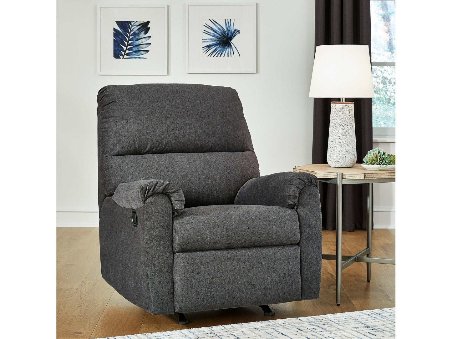 Miravel Gunmetal Recliner