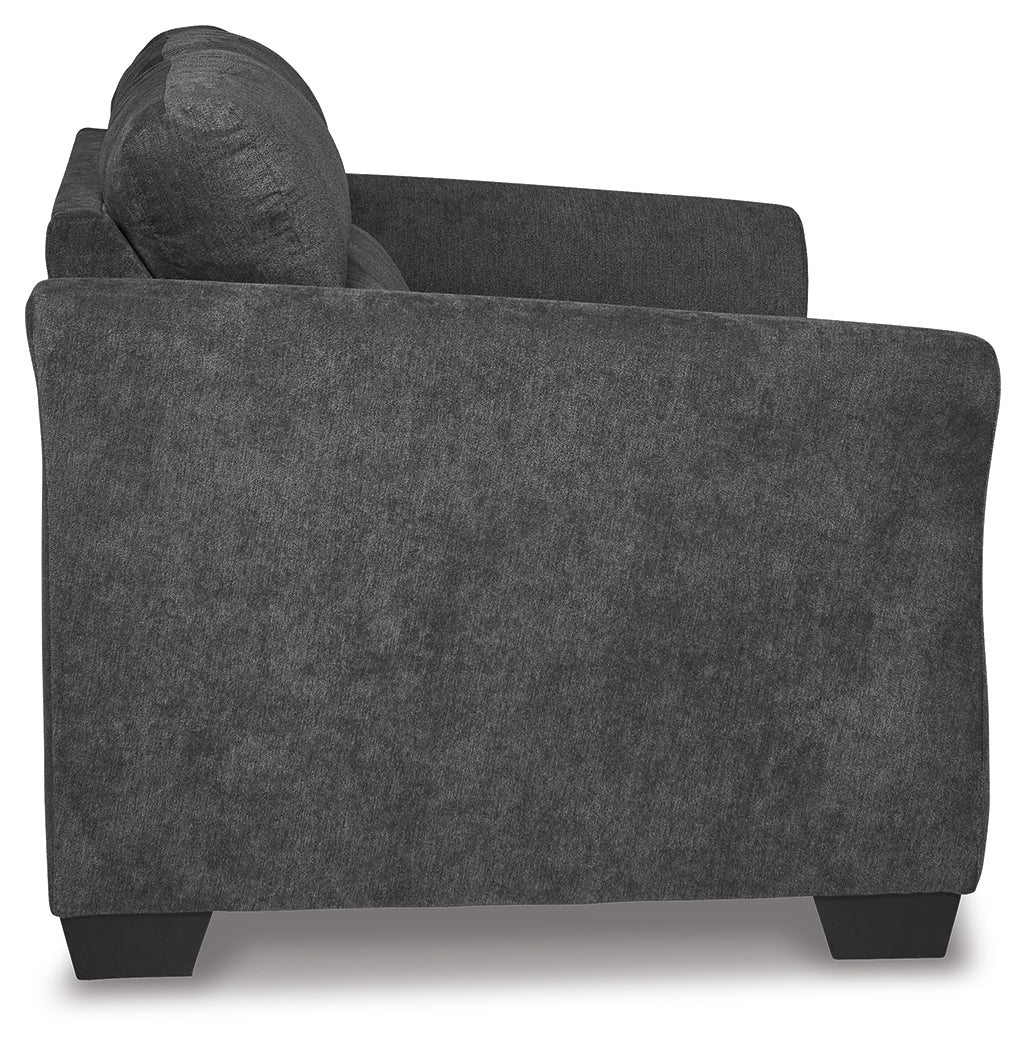 Miravel Gunmetal Sofa, Loveseat and Recliner