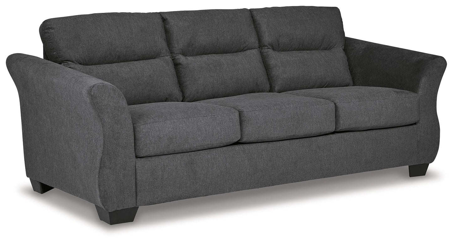 Miravel Gunmetal Sofa, Loveseat and Recliner